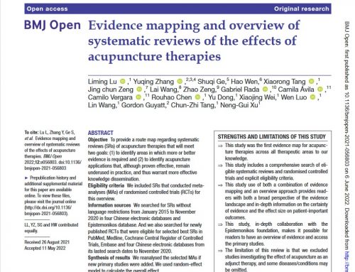 Mapping de revisiones sistemáticas sobre las evidencias científicas en acupuntura